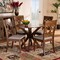 Baxton Studio Jessie Grey Upholstered and Walnut Wood 5-Piece Dining Set 171-9877-10891 - alternate 5